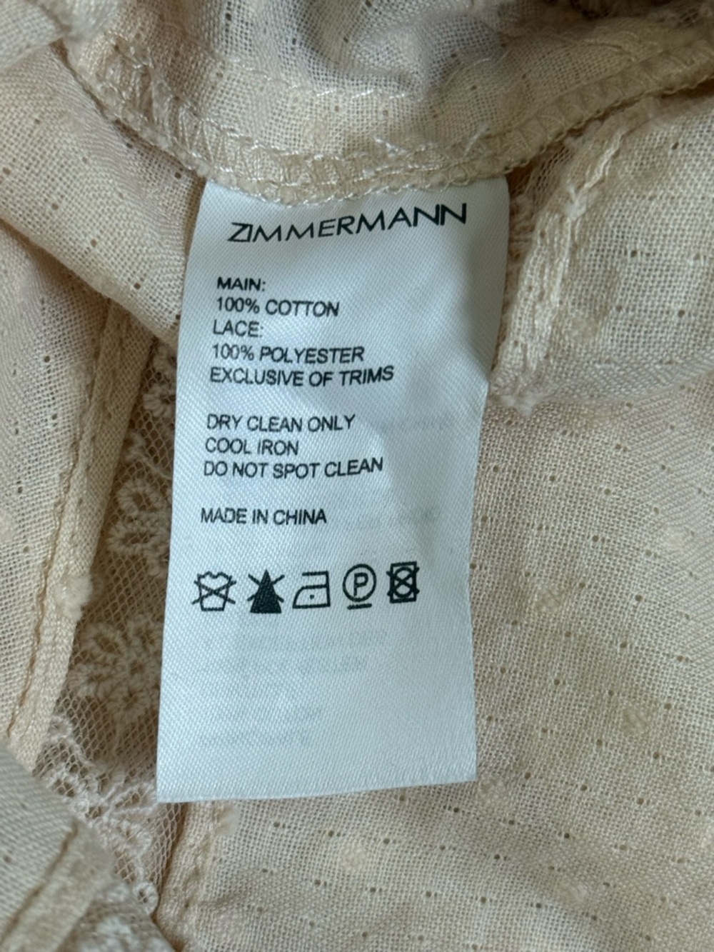 Zimmermann Bowie Pintuck Blush Scarf Dress with tie straps in light blush - Picture 5 of 6